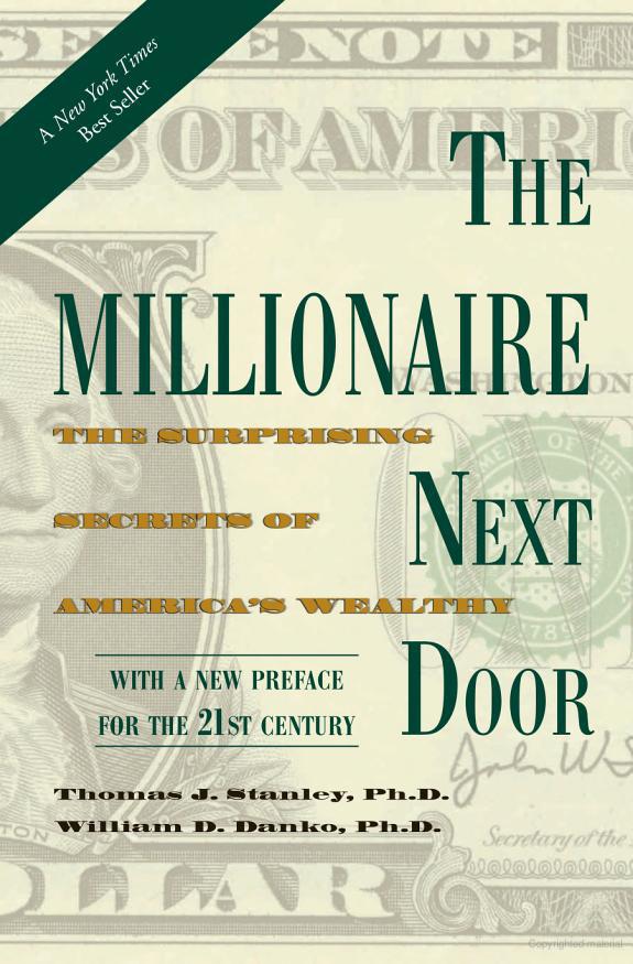 The Millionaire Next Door: The Surprising Secrets of America's Wealthy