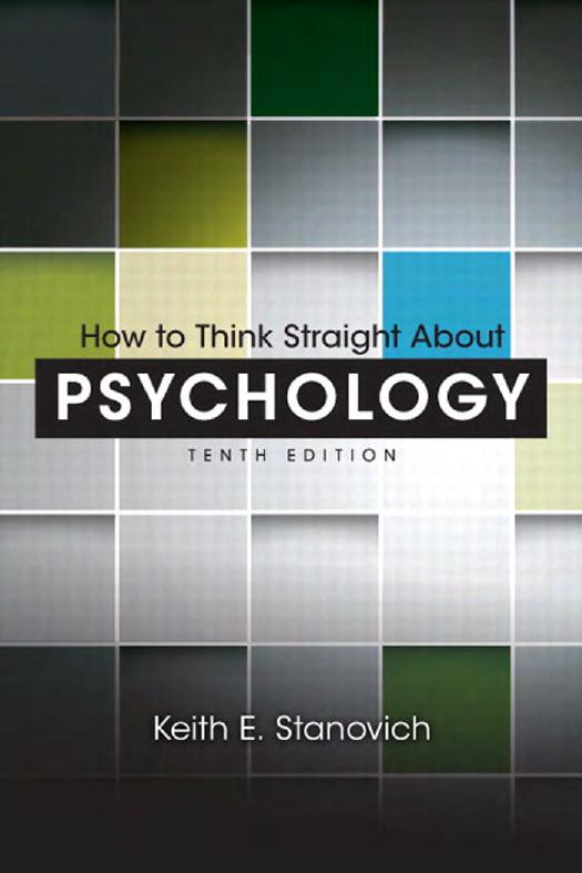 How to Think Straight About Psychology 10th ed